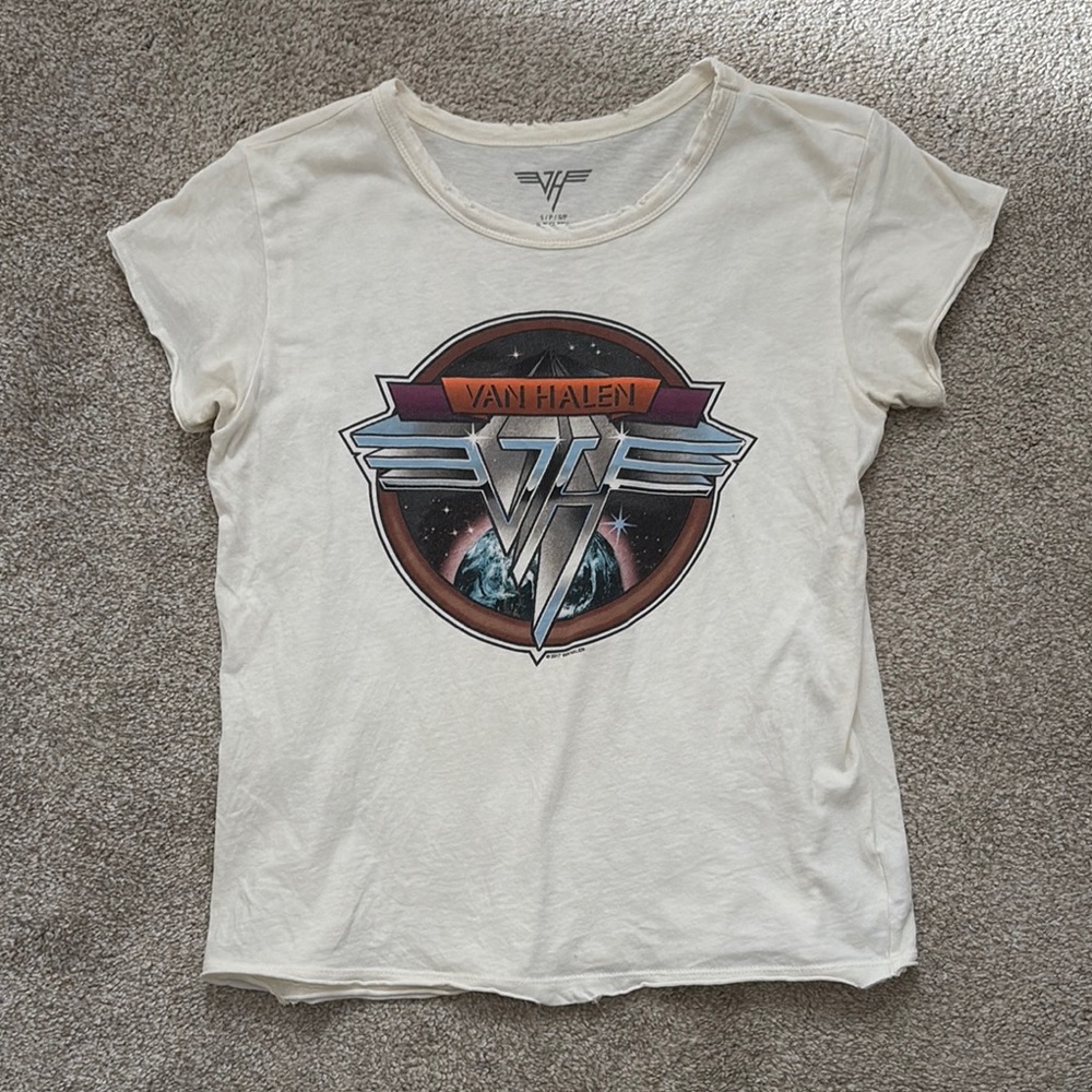 Van Halen Graphic Tee in Cream